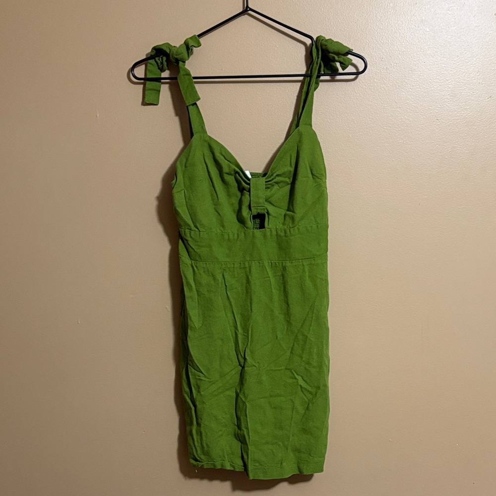 Chic Green Mini Dress - Picture 2 of 6